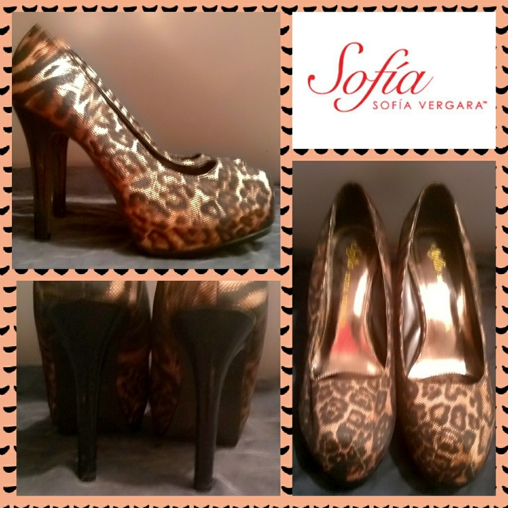 Sofia Vergara 'Fondue' Leopard Platform Pump Sz8